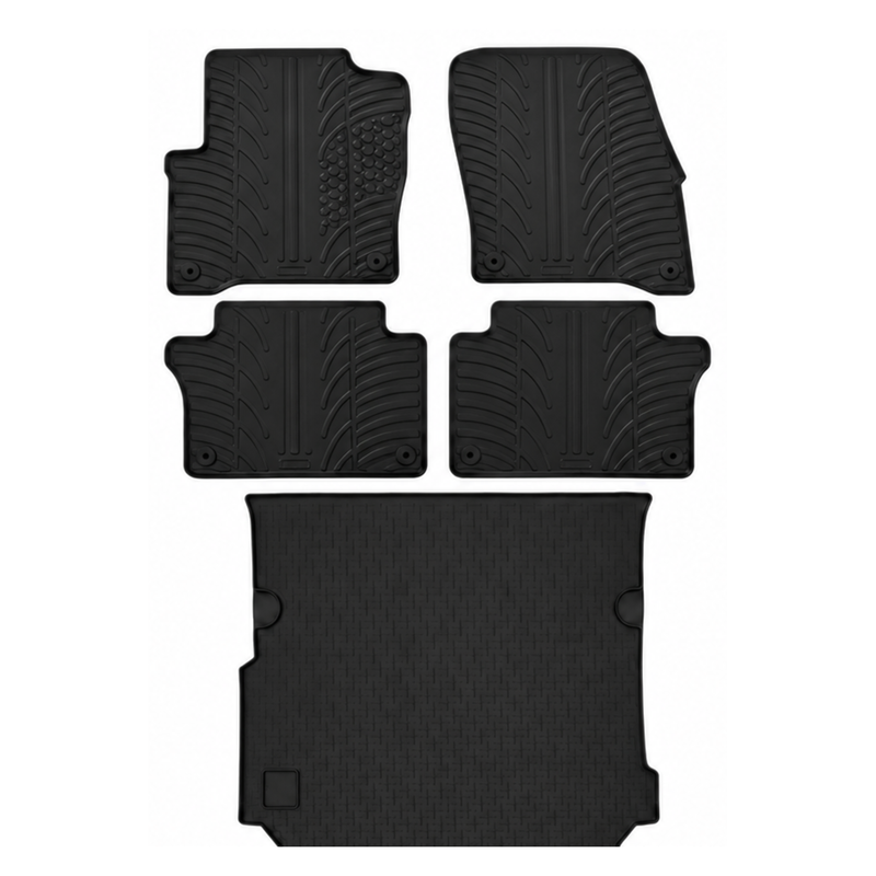 Bundel rubberen kofferbakmat en rubberen automatten voor VW Sharan (2010-2022)