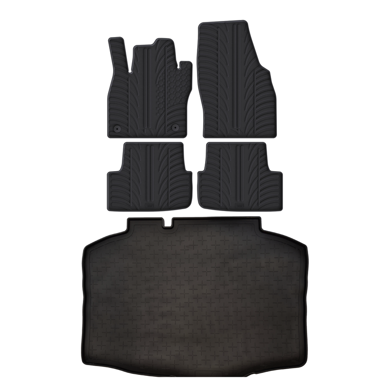 Bundel rubberen kofferbakmat en rubberen automatten voor Seat Ibiza (2017-)