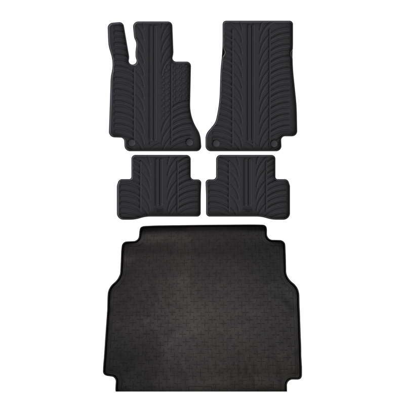 Bundel rubberen kofferbakmat en rubberen automatten voor Mercedes C-Class (2014-2021)