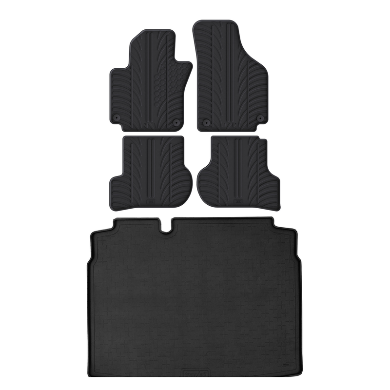 Bundel rubberen kofferbakmat en rubberen automatten voor VW Golf (2003-2009)