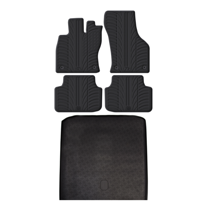 Bundel rubberen kofferbakmat en rubberen automatten voor Skoda Octavia (2013-2020)