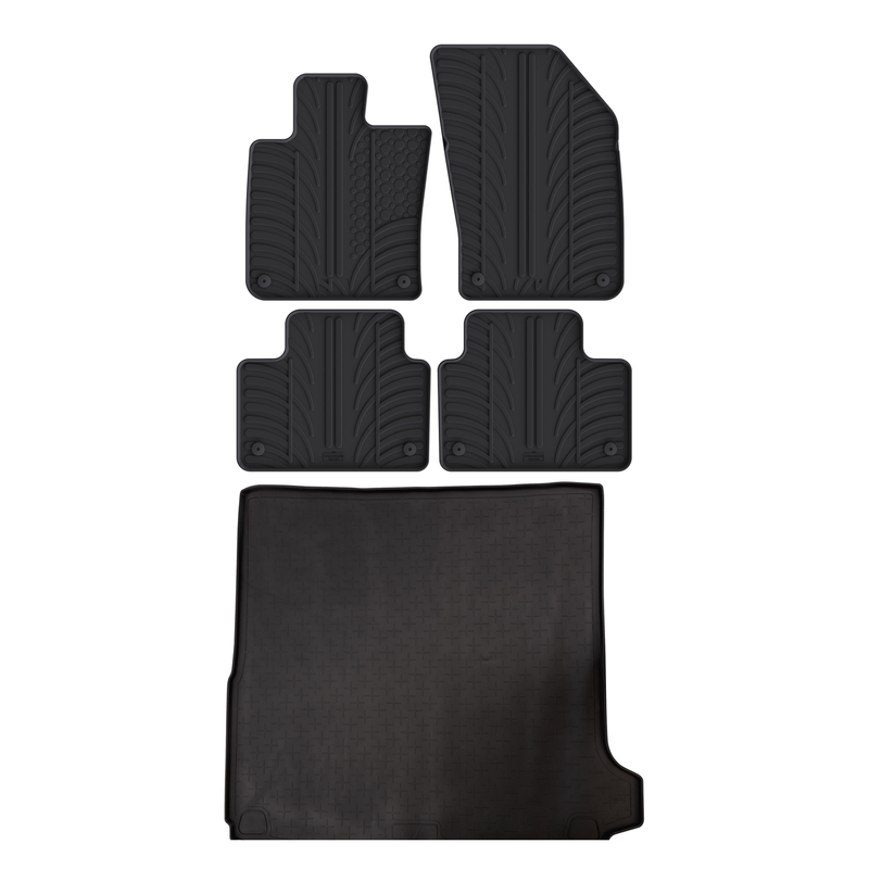 Volvo V60 Rubber Boot Liner and Rubber Car Mats Bundle (2018-)