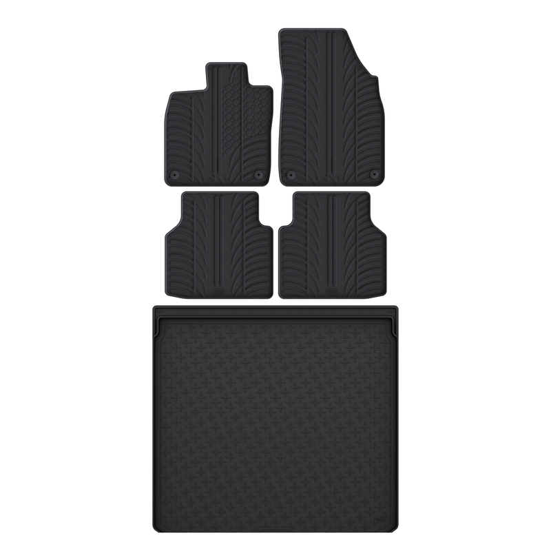 Skoda Enyaq Rubber Boot Liner and Rubber Car Mats Bundle (2021-)