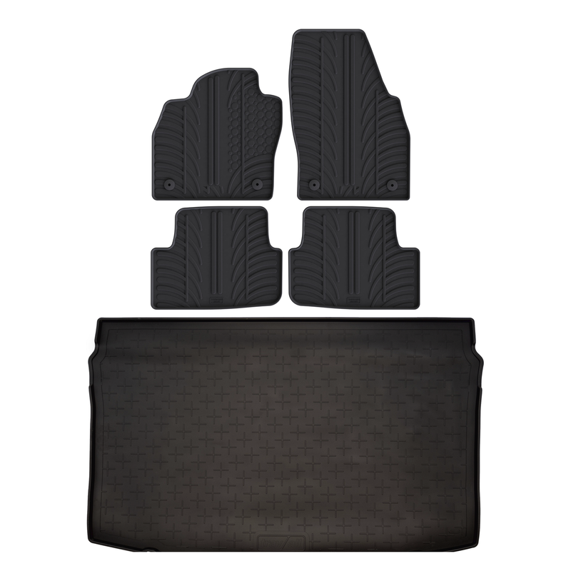 VW Polo Rubber Boot Liner and Rubber Car Mats Bundle (2017-)