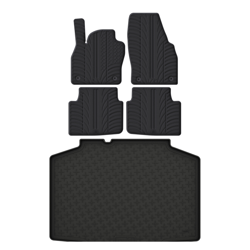 Skoda Kamiq Rubber Boot Liner and Rubber Car Mats Bundle (2019-)