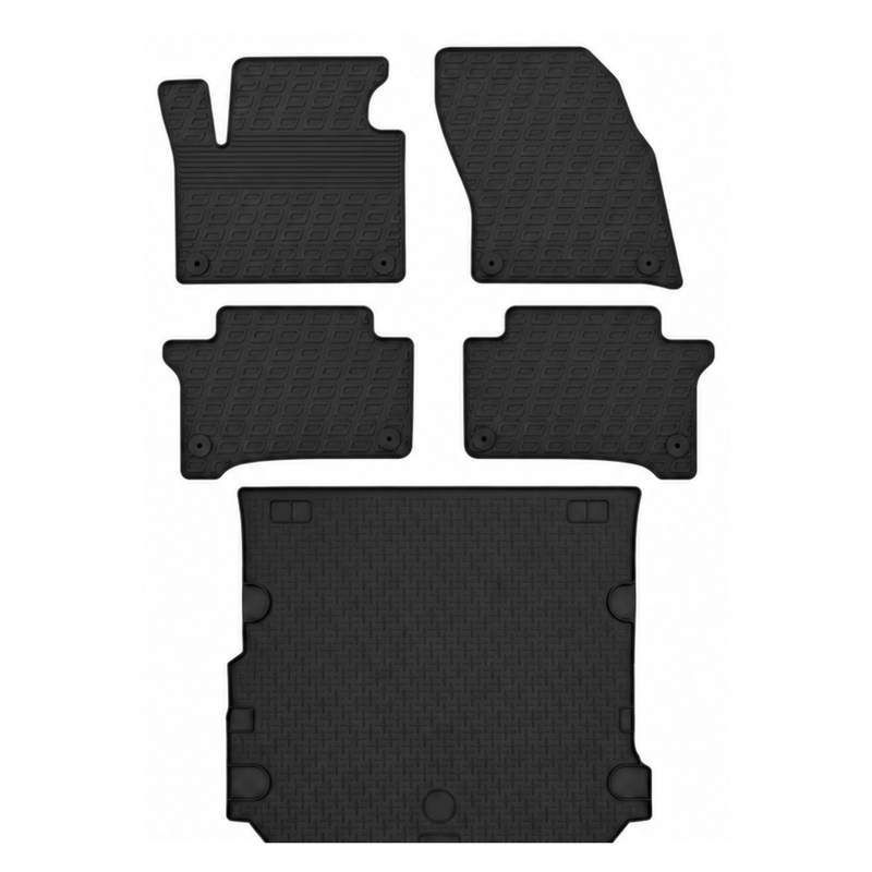 VW Touareg Rubber Boot Liner and Rubber Car Mats Bundle (2010-2018)