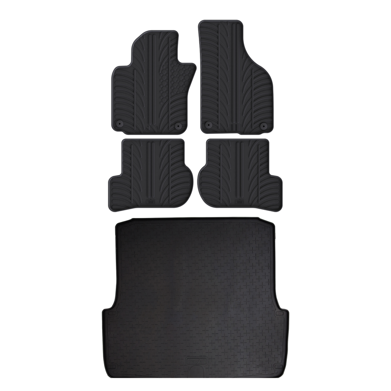 Bundel rubberen kofferbakmat en rubberen automatten voor Skoda Octavia (2004-2013)
