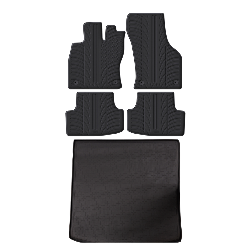 Bundel rubberen kofferbakmat en rubberen automatten voor Seat Leon (2012-2020)