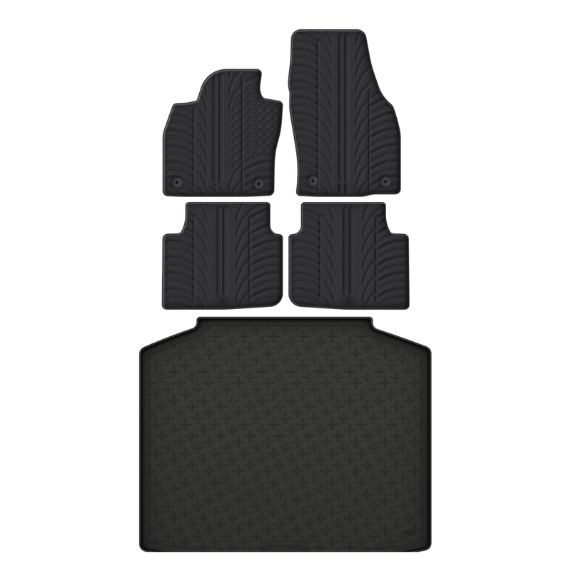 Bundel rubberen kofferbakmat en rubberen automatten voor Skoda Scala (2019-)