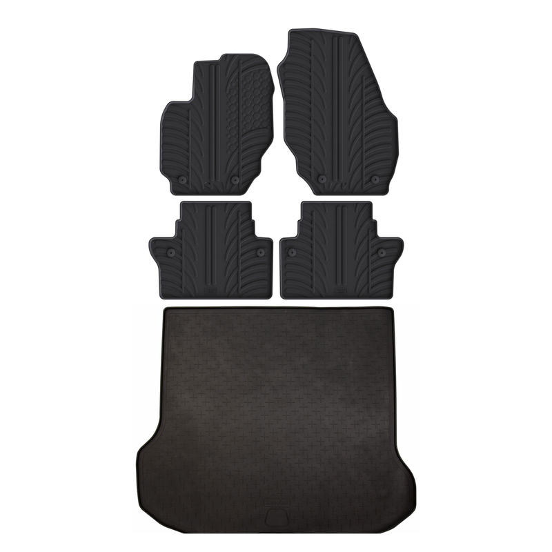 Bundel rubberen kofferbakmat en rubberen automatten voor Volvo V70 (2008-2016)