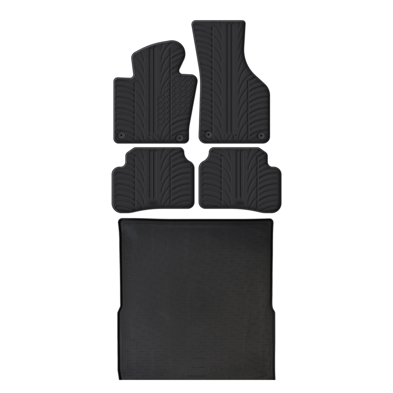 VW Passat Rubber Boot Liner and Rubber Car Mats Bundle (2010-2015)