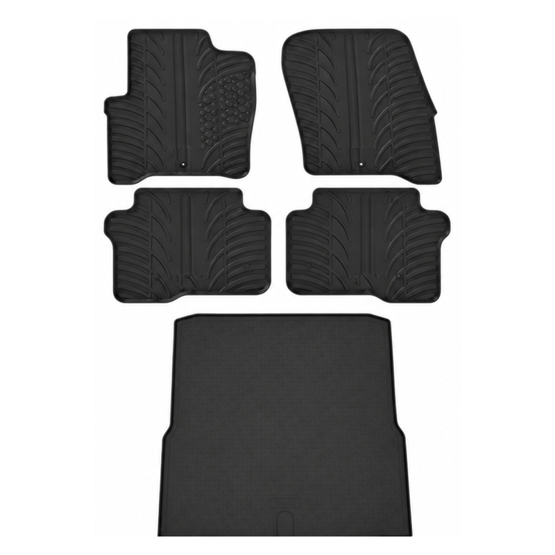 Bundel rubberen kofferbakmat en rubberen automatten voor Skoda Superb (2008-2015)