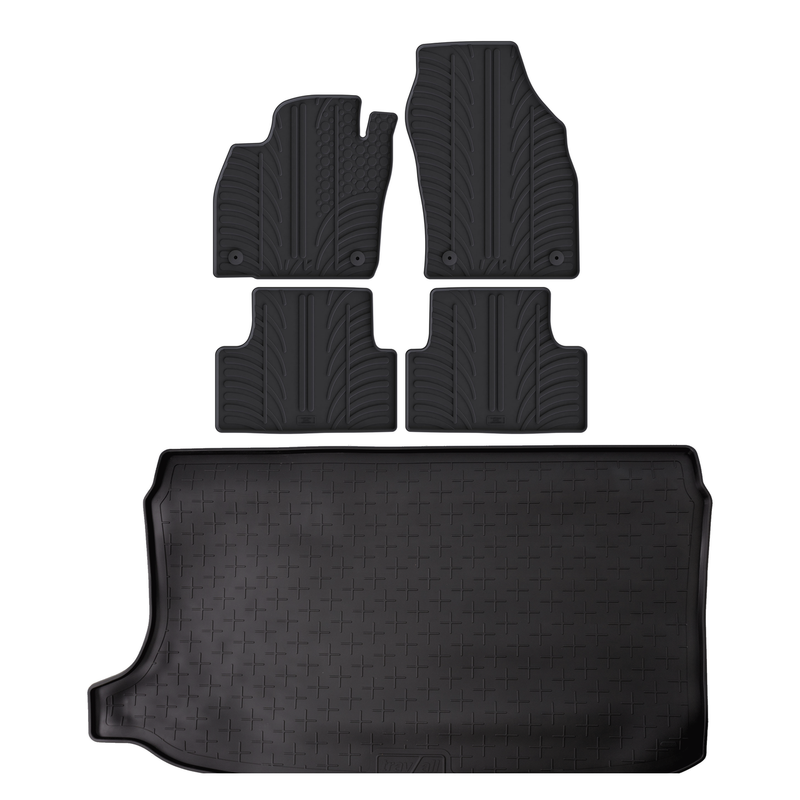 Bundel rubberen kofferbakmat en rubberen automatten voor VW T-Cross (2019-)