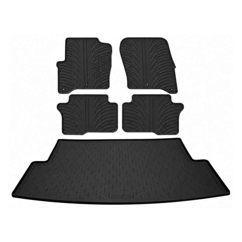Bundel rubberen kofferbakmat en rubberen automatten voor VW Caddy (2004-2021)