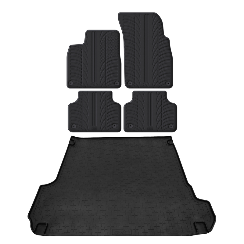 Bundel rubberen kofferbakmat en rubberen automatten voor Audi Q7 (2015-2026)