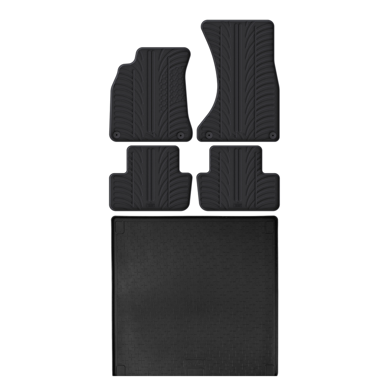 Bundel rubberen kofferbakmat en rubberen automatten voor Audi A4 (2008-2016)