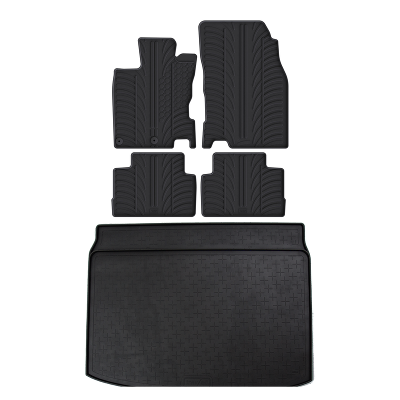 Bundel rubberen kofferbakmat en rubberen automatten voor Nissan Qashqai (2014-2021)